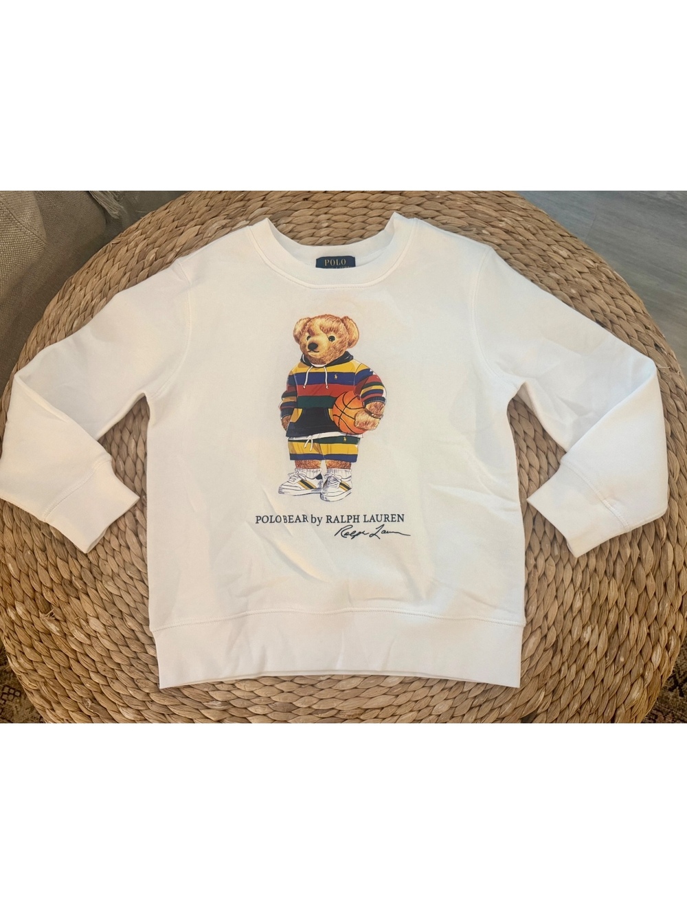 Polo Ralph Lauren White Crewneck Sz 5 Years NWT